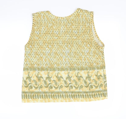 Pleat Pleat Womens Gold   Basic Blouse Size XL
