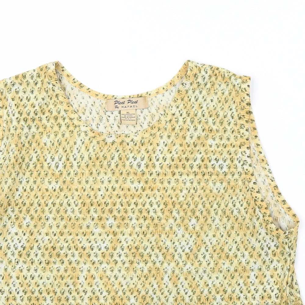 Pleat Pleat Womens Gold   Basic Blouse Size XL