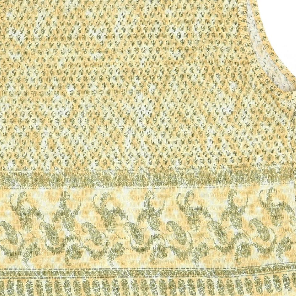 Pleat Pleat Womens Gold   Basic Blouse Size XL