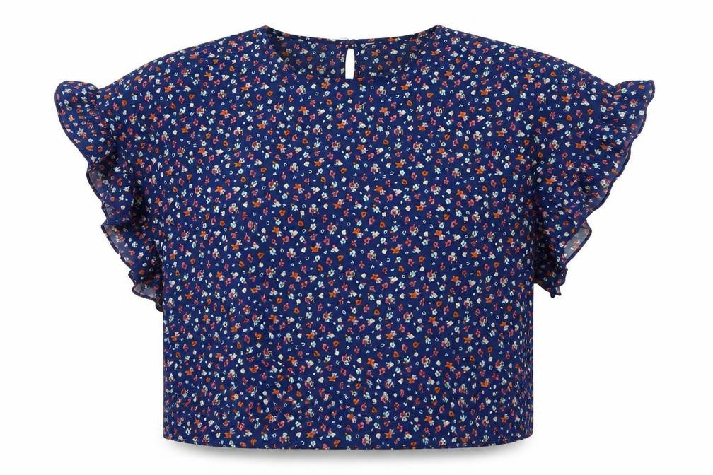 Womens UK Size 14 Candy Couture Blue Basic Blouse