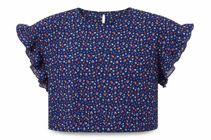 Womens UK Size 14 Candy Couture Blue Basic Blouse