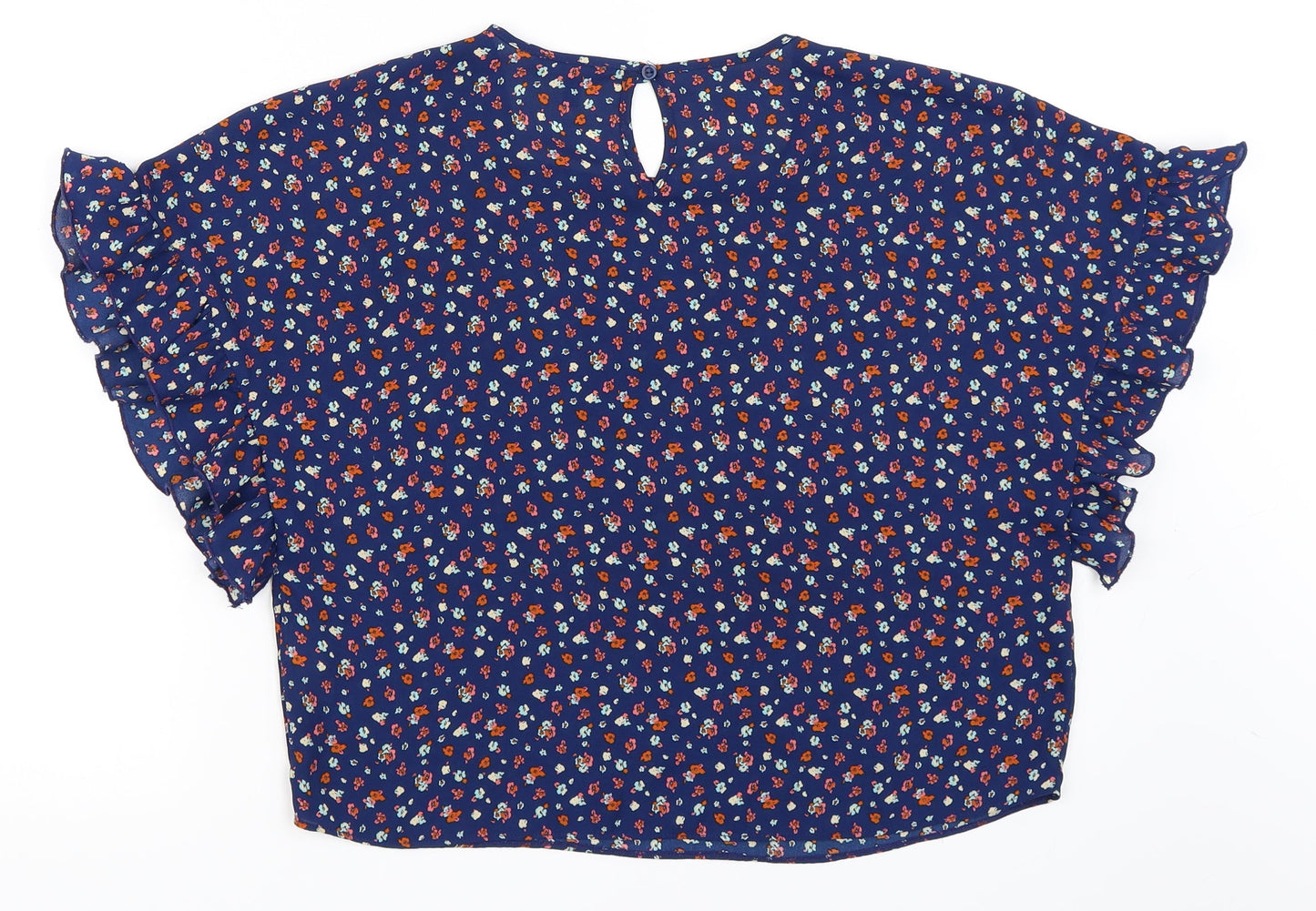 Womens UK Size 14 Candy Couture Blue Basic Blouse