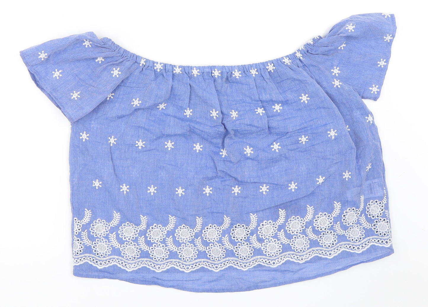 Womens UK Size 8 Select Blue Basic Blouse