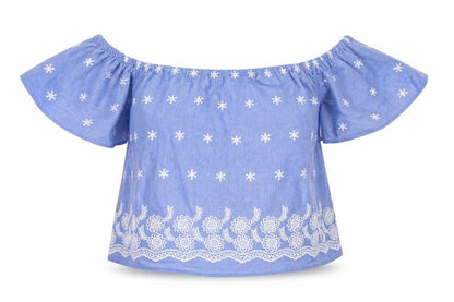 Womens UK Size 8 Select Blue Basic Blouse