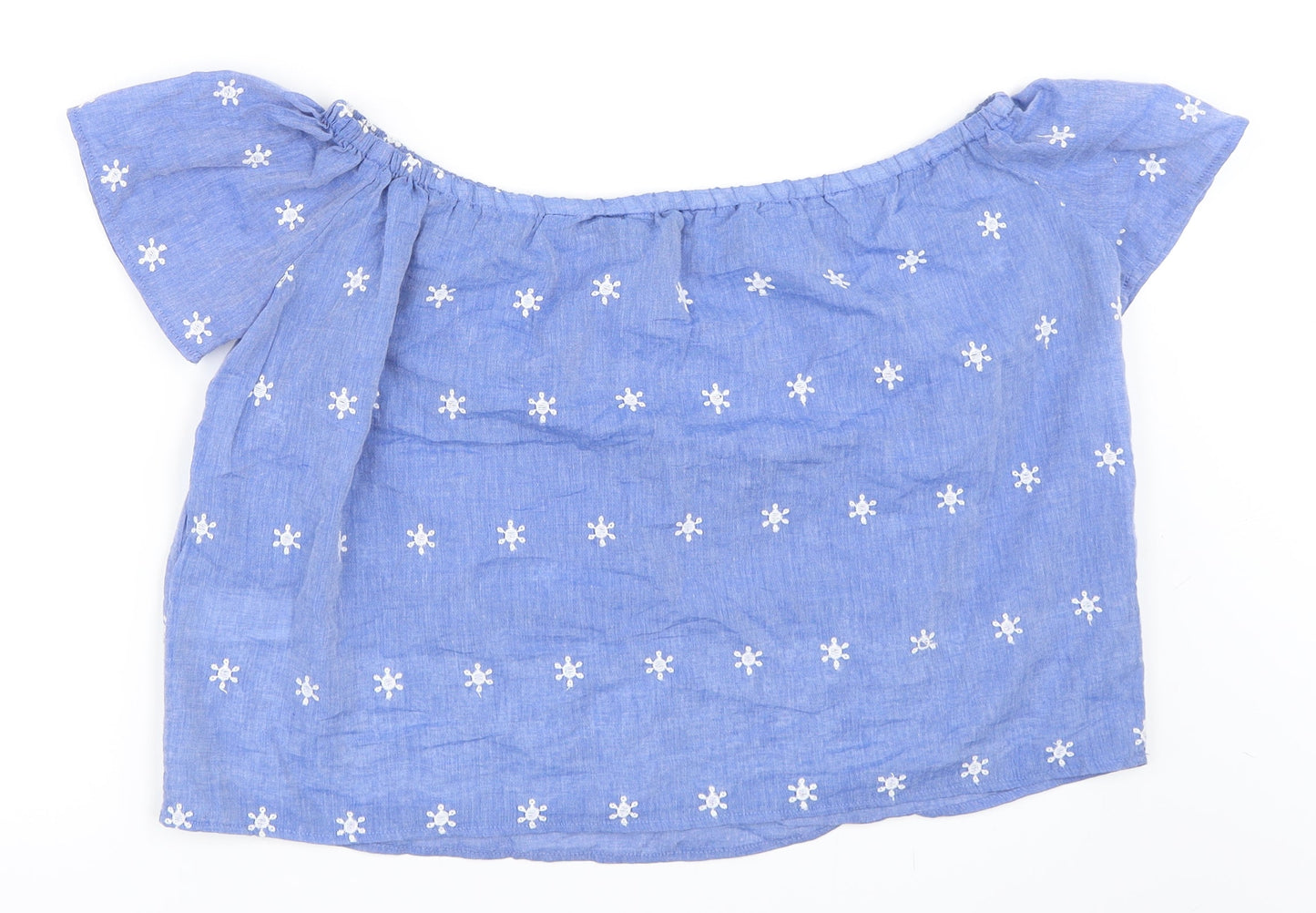 Womens UK Size 8 Select Blue Basic Blouse