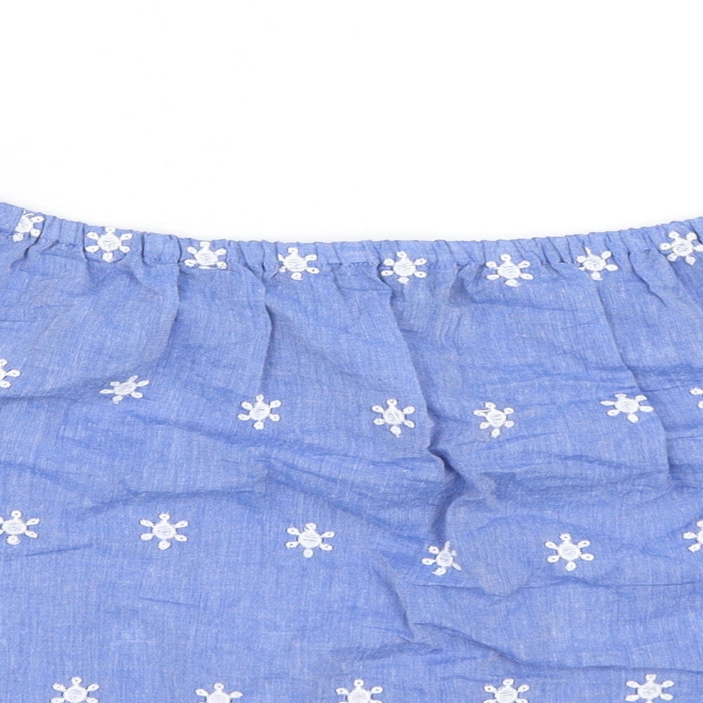 Womens UK Size 8 Select Blue Basic Blouse