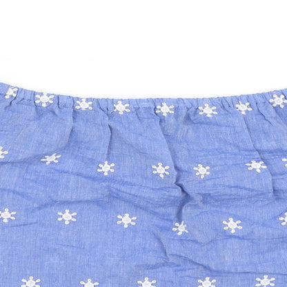 Womens UK Size 8 Select Blue Basic Blouse