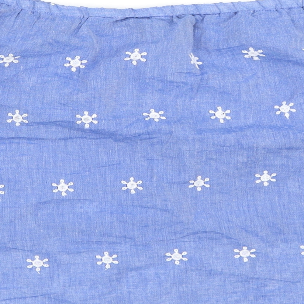 Womens UK Size 8 Select Blue Basic Blouse