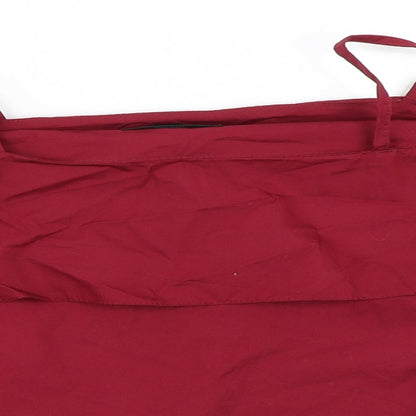 Womens UK Size 6 Topshop Red Basic Blouse