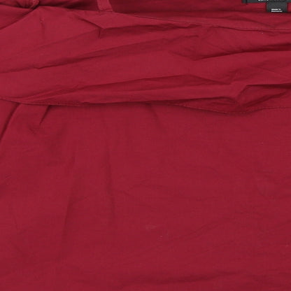 Womens UK Size 6 Topshop Red Basic Blouse