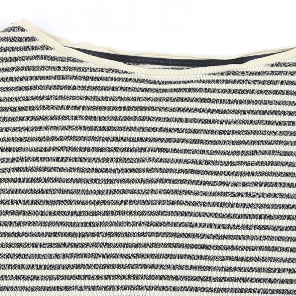 NEXT Womens Beige Striped  Pullover Jumper Size 10