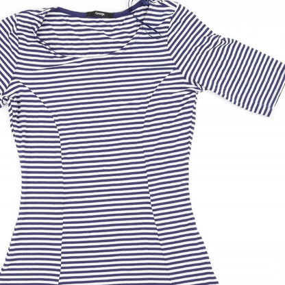 George Womens Blue Striped  Fit & Flare  Size 8