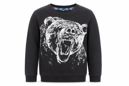 Marks & Spencer Girls Grey   Pullover Sweatshirt Size 9-10 Years  - bear