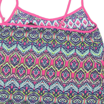 Candy Couture Girls Blue Geometric  Camisole Blouse Size 12-13 Years