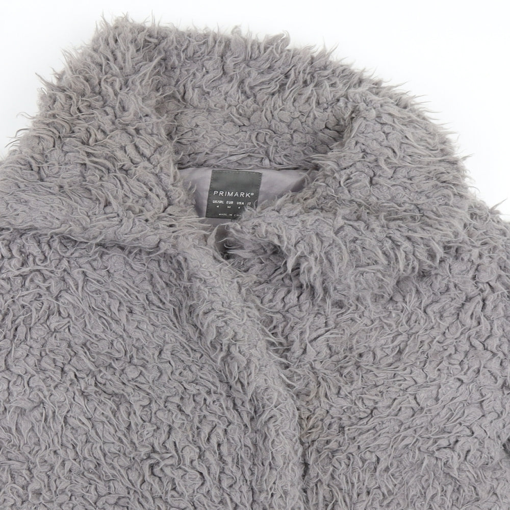 Primark Womens Grey   Jacket Coat Size 4