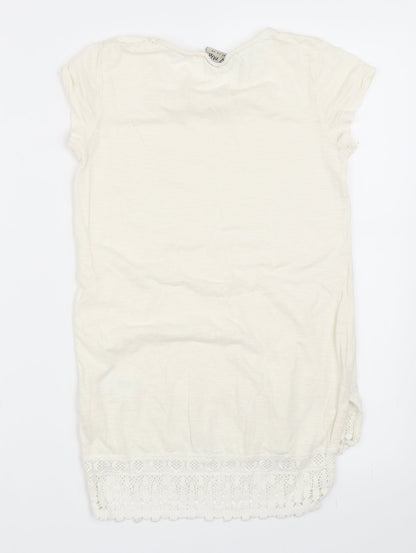 NEXT Girls Ivory   Basic T-Shirt Size 9 Years