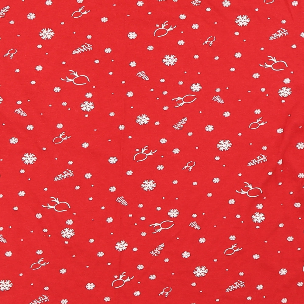 Primark Womens Red   Basic T-Shirt Size 12  - Christmas