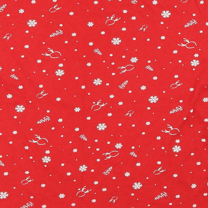 Primark Womens Red   Basic T-Shirt Size 12  - Christmas