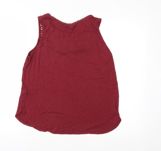 Womens UK Size M H&M Red Basic Blouse