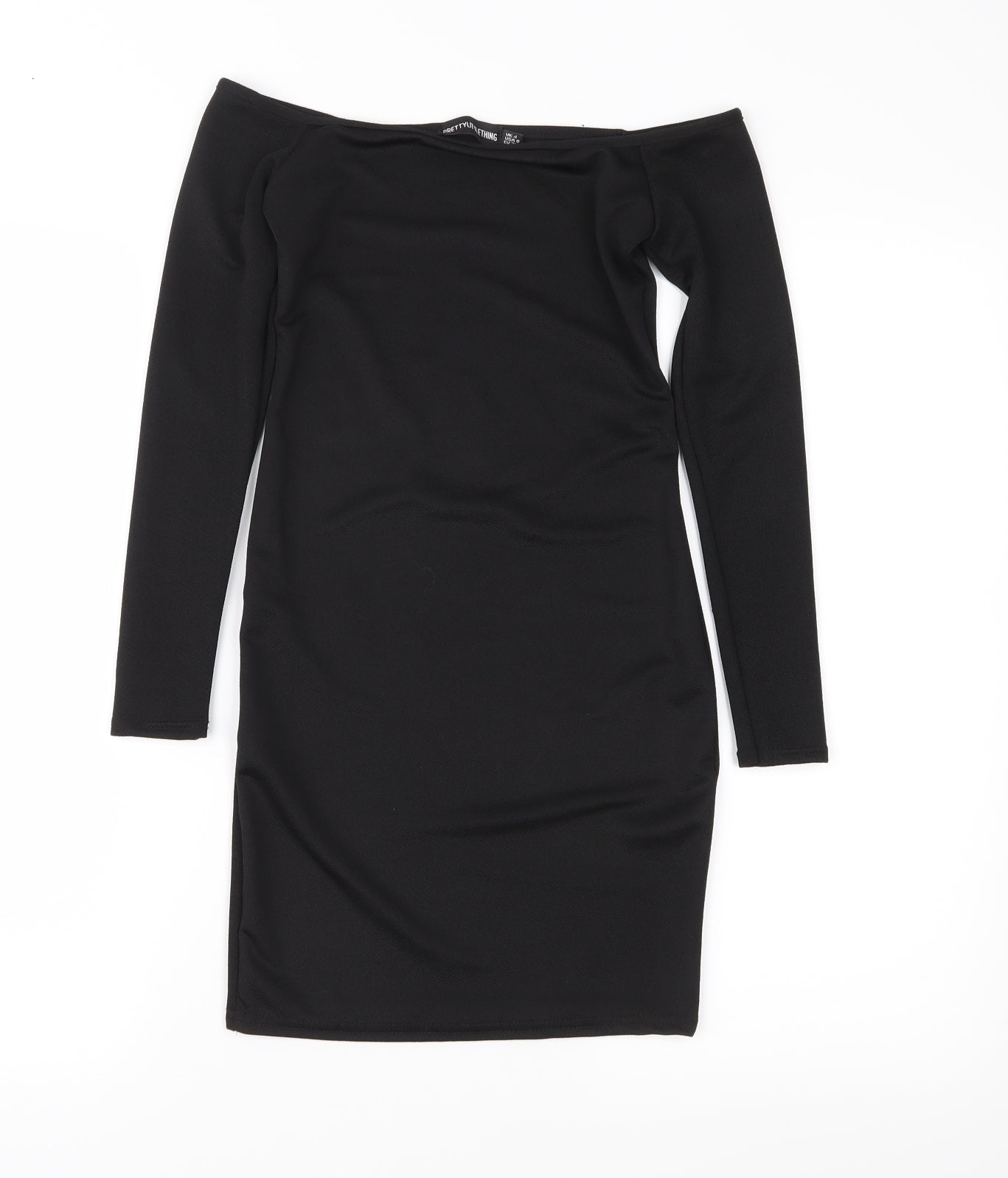 PRETTYLITTLETHING Womens Black   Sheath  Size 4