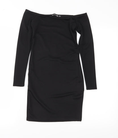 PRETTYLITTLETHING Womens Black   Sheath  Size 4