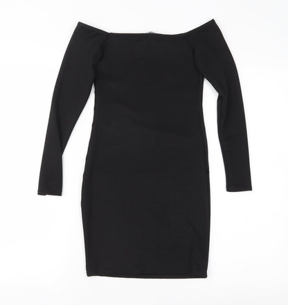 PRETTYLITTLETHING Womens Black   Sheath  Size 4
