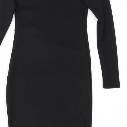 PRETTYLITTLETHING Womens Black   Sheath  Size 4