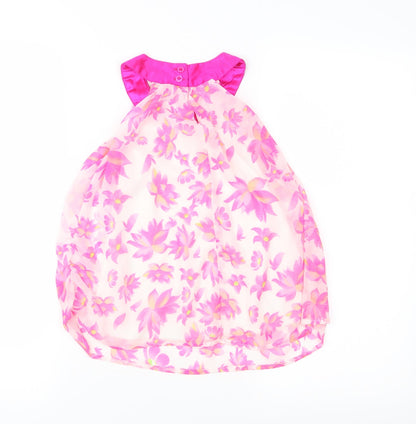 Hello Gorgeous Girls Pink Floral Chiffon Fit & Flare  Size 3 Years