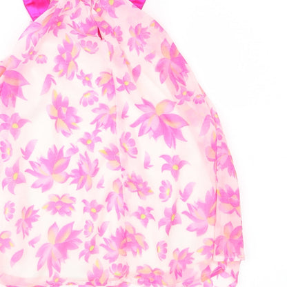 Hello Gorgeous Girls Pink Floral Chiffon Fit & Flare  Size 3 Years