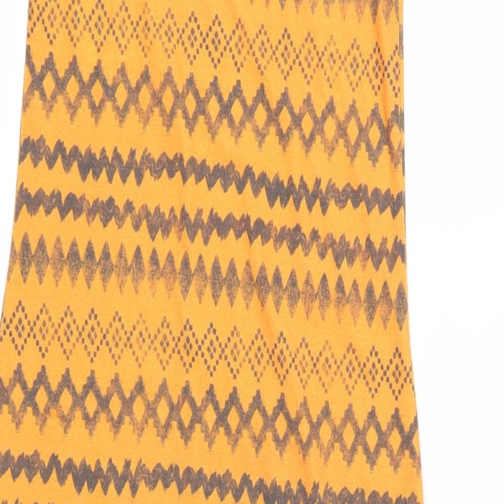 Matalan Girls Orange Geometric Jersey Maxi  Size 9 Years