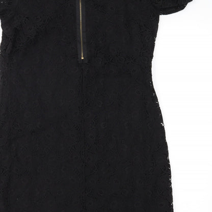 Evie Womens Black  Lace Shift  Size 14