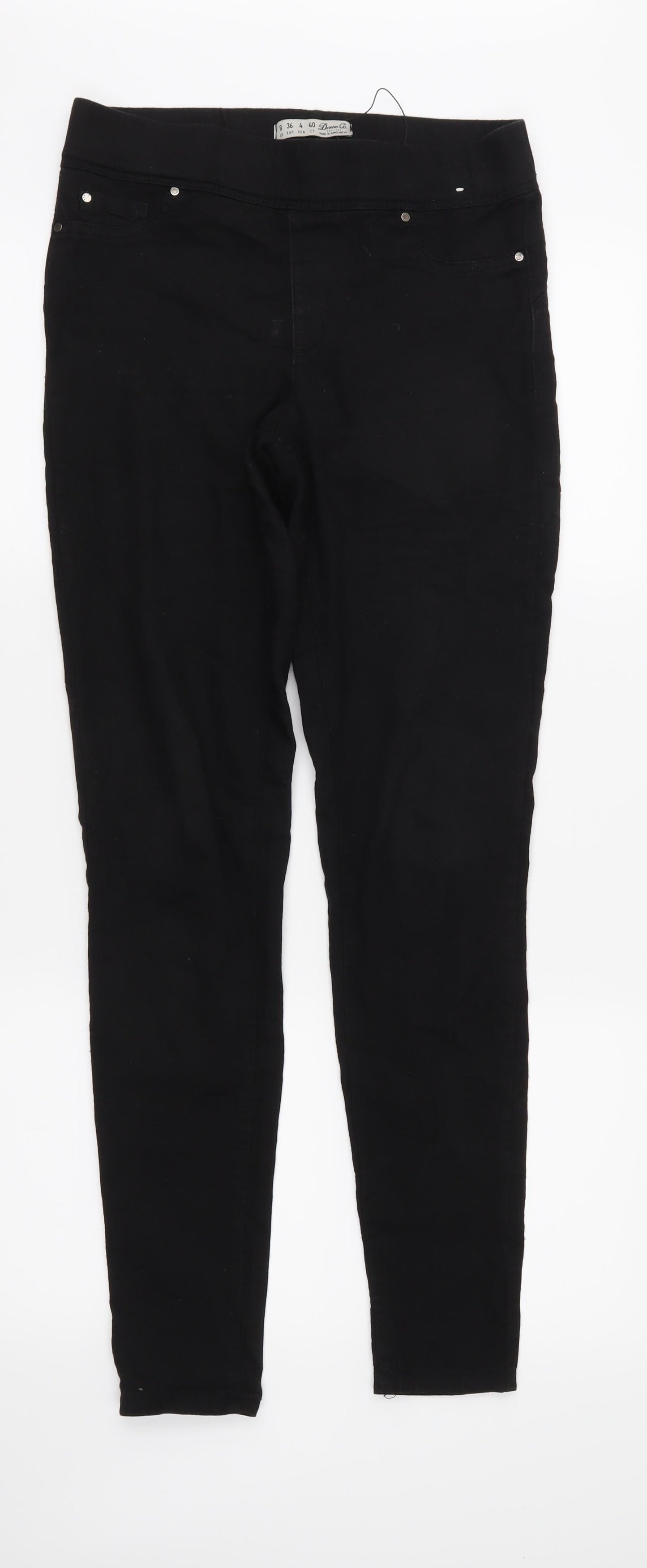 Denim & Co. Womens Black  Denim Jegging Jeans Size 8 L32 in