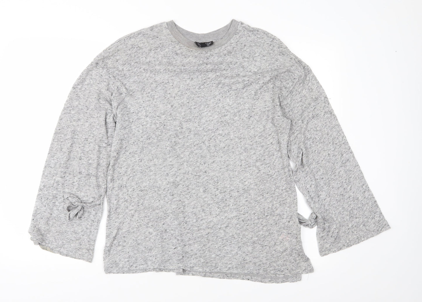 Womens UK Size 10 Topshop Grey Basic Blouse