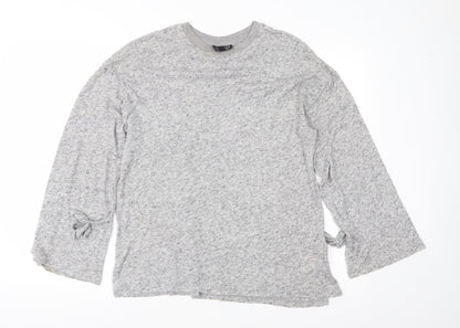 Womens UK Size 10 Topshop Grey Basic Blouse