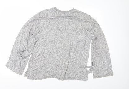 Womens UK Size 10 Topshop Grey Basic Blouse