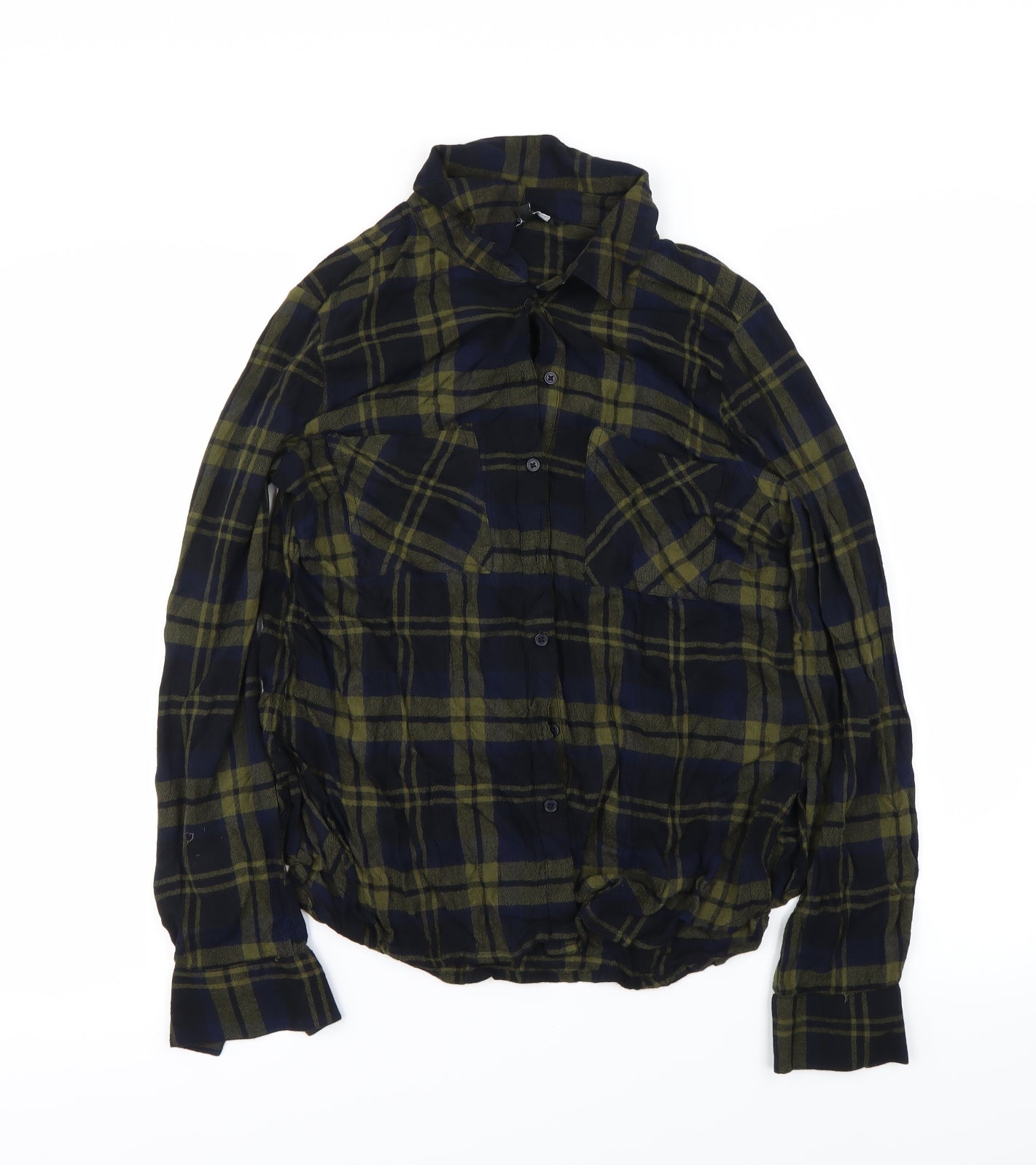 Womens UK Size  New Look Green Basic Button-Up