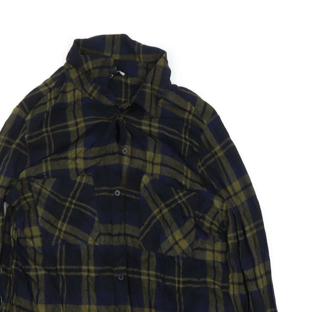 Womens UK Size  New Look Green Basic Button-Up