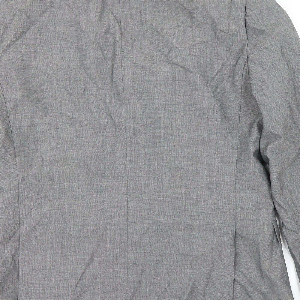 Mens UK Size 38 Topman Regular Grey Suit Jacket
