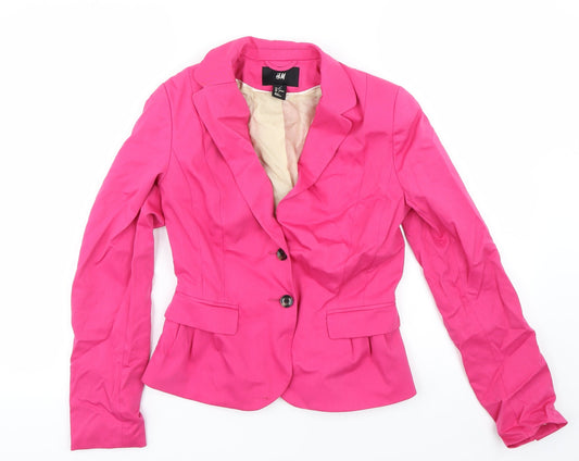 H&M Womens Pink   Jacket Blazer Size 6