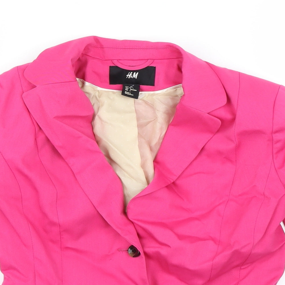 H&M Womens Pink   Jacket Blazer Size 6
