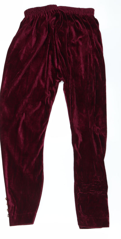 Womens UK Size S Preworn Regular Fit  Purple Trousers