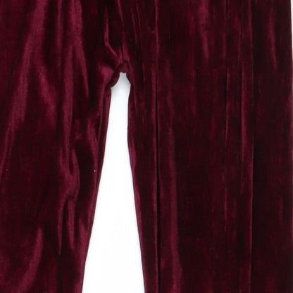 Womens UK Size S Preworn Regular Fit  Purple Trousers