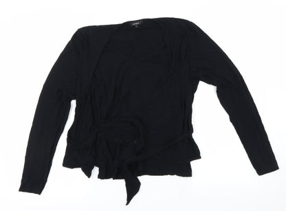 Womens UK Size L Linea Black Basic T-Shirt