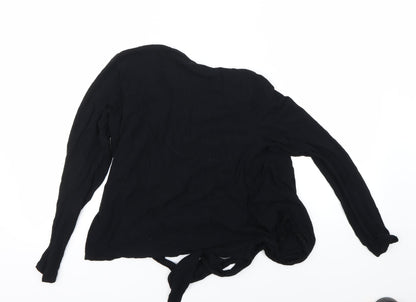 Womens UK Size L Linea Black Basic T-Shirt