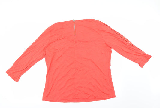 Womens UK Size 18 Marks and Spencer Red Basic Blouse