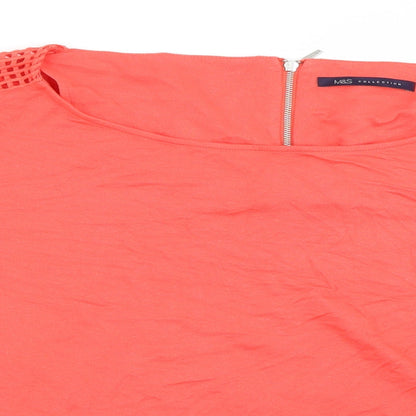 Womens UK Size 18 Marks and Spencer Red Basic Blouse