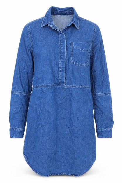 Womens UK Size 6 Topshop Blue Basic T-Shirt