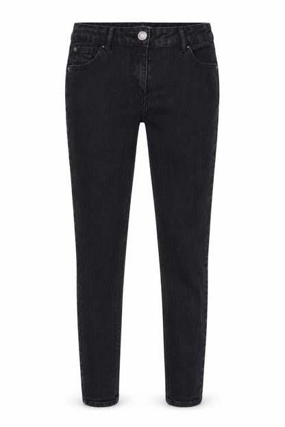 Womens UK Size 10 Papaya Regular Fit Straight Black Jeans
