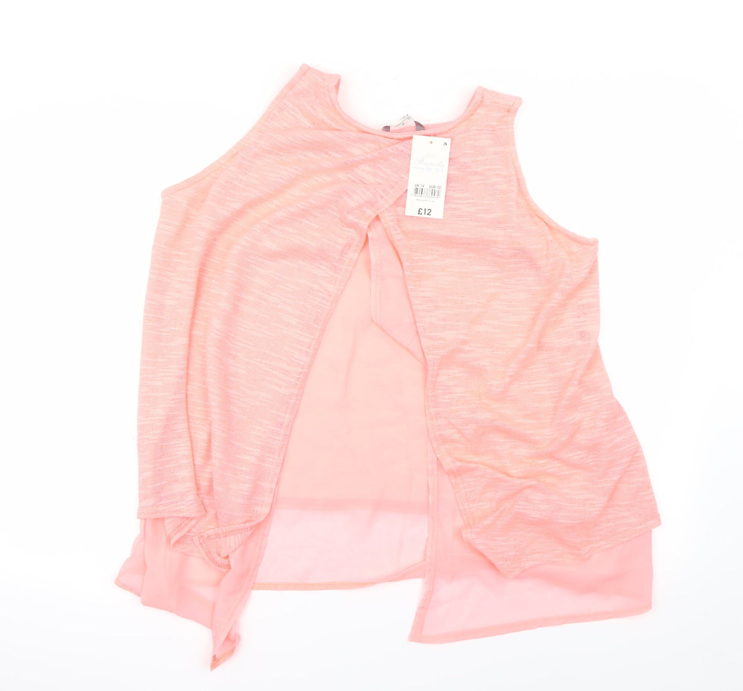 Womens UK Size 14 Peacocks Orange Basic Blouse