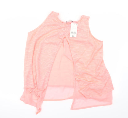Womens UK Size 14 Peacocks Orange Basic Blouse